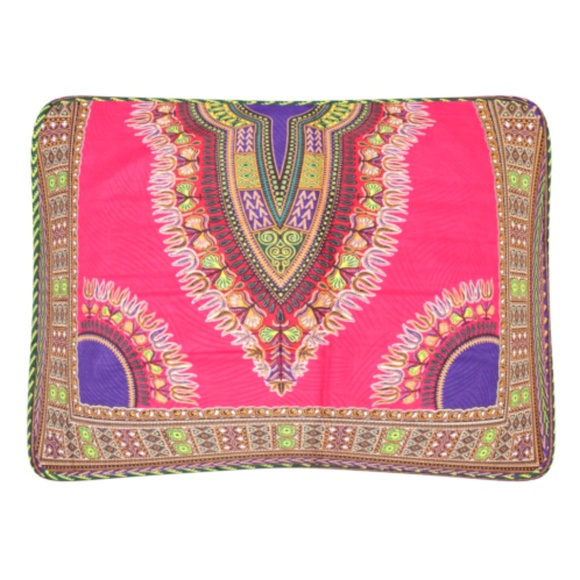 3 Pieces Dashiki Pillow case/Throw set  Pillow Cover Only - Picture 3 of 7